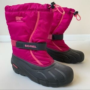 Sorel Snow Boots Pink Black Size 7 Ski Snowboard Winter Sledding